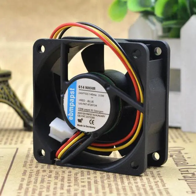 Alt view image 2 of 4 - For 614NHHR original German ebmpapst 24VDC 3.0W 60*60*25MM equipment axial fan