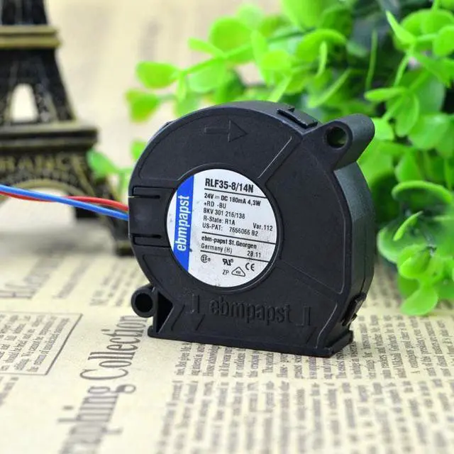 Alt view image 2 of 4 - For original German ebmpapst turbo blower 24V 180MA 4.3W RLF35-8/14N double ball