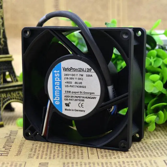 Alt view image 2 of 4 - For 3214J/2GP 24V 375MA 7.7W genuine German ebmpapst 9CM high-end equipment fan