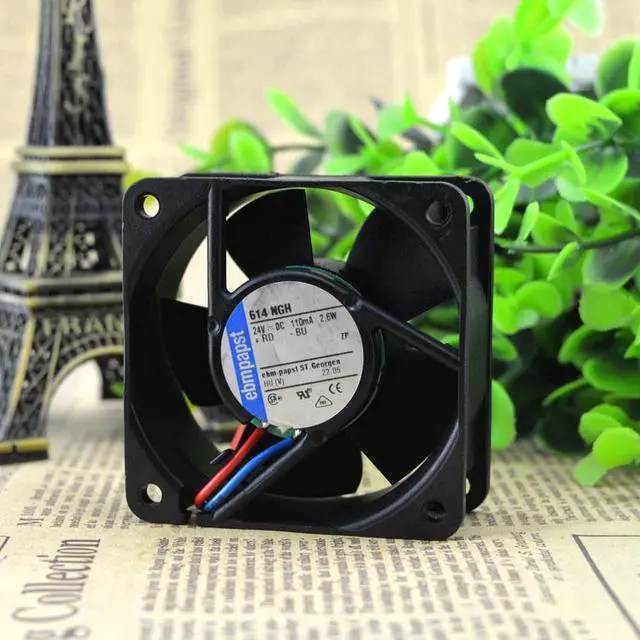 Alt view image 2 of 4 - For Original Germany ebmpapst 24v 614NGH 110MA 2.6W Server Fan 6025