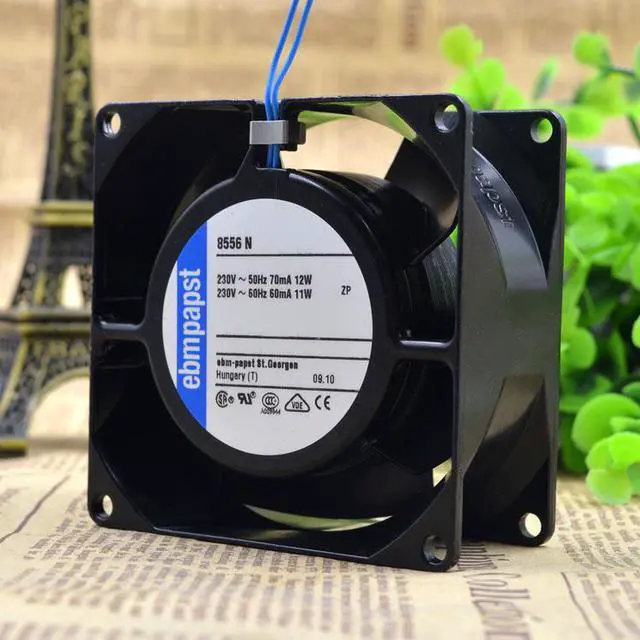 Alt view image 2 of 4 - For TYP 8556N AC230V 8cm Germany ebmpapst 8038 full metal high temperature resistant fan