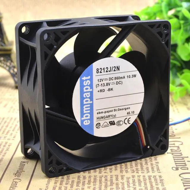 Alt view image 3 of 4 - For original 8212J/2N EBMPAPST 12V 10.3W Germany imported high-end cooling fan
