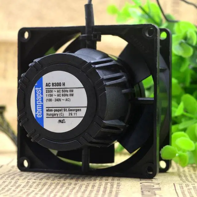 Alt view image 2 of 4 - For original ebmpapst AC 8300 H 230V AC 50/60HZ 8W cooling fan 8CM