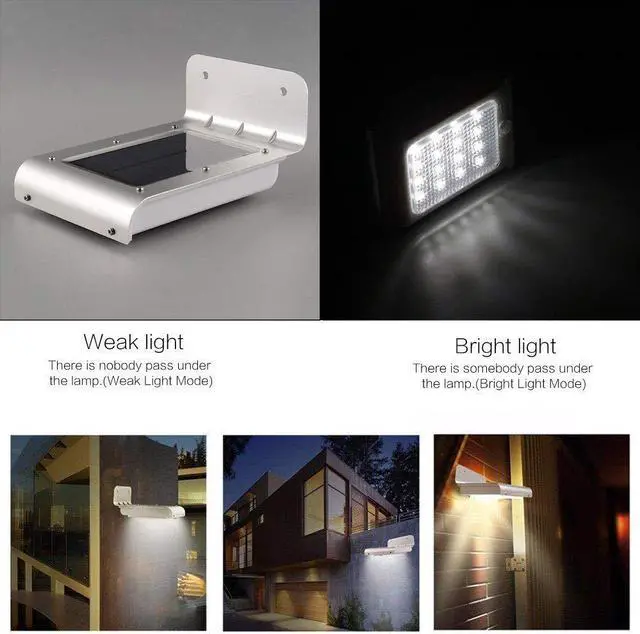 Alt view image 4 of 7 - 2pcs Solar Light Outdoor Security Solar Motion Lights LED Solar Powered Motion Sensor Wall Lights IPX65 Waterproof
