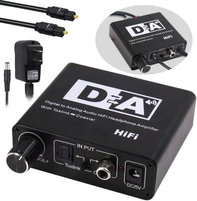 Hifi DAC Amp Digital To Analog Audio Converter RCA 3.5mm Headphone  Amplifier Toslink Optical Coaxial Output Portable dac 24bit 