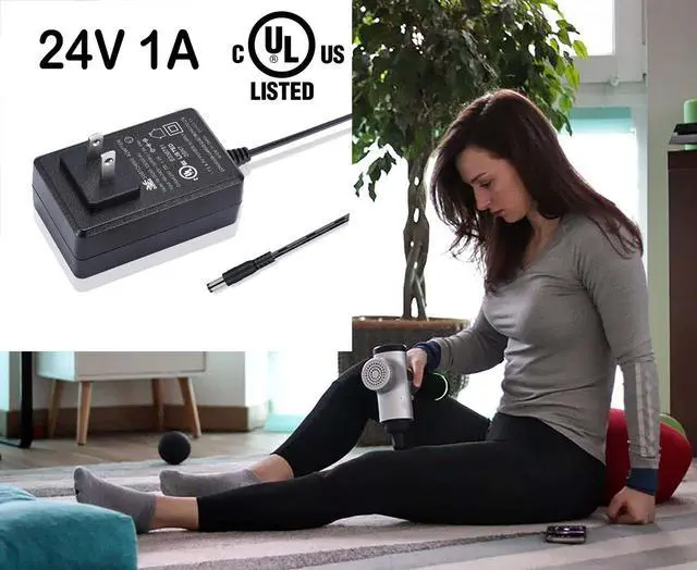 Alt view image 3 of 7 - Massage Gun Charger Output: DC 24V or 25.2V-0.6A Massage Gun Power Cord Muscle Blaster