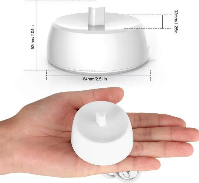 Alt view image 4 of 6 - Electric Toothbrush Charger for Oral B Electric Toothbrush Replacement Charger for Oral-b 3757 Electric Toothbrushes Portable Waterproof Inductive Charger