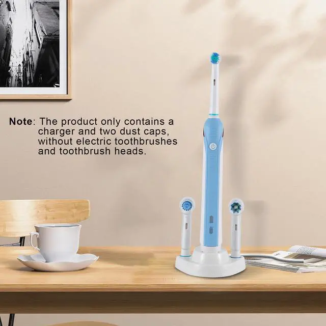 Alt view image 4 of 7 - Electric Toothbrush Charger for Oral B Electric Toothbrush Replacement Charger with Toothbrush Holders Covers Model 3757SJ Portable Environmental ABS for Travel