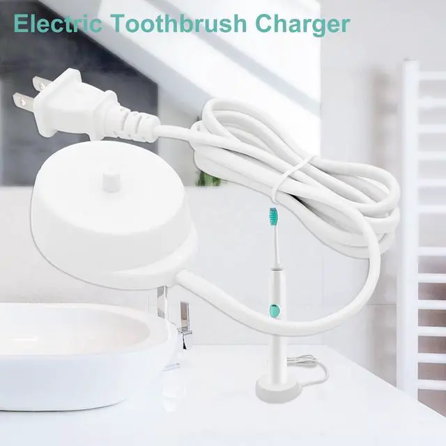 Alt view image 7 of 7 - Electric Toothbrush Charger Base for Philips Sonicare Toothbrush Charger Replacement HX6100, HX3000 / HX6000 / HX8000 / HX9000 Series Portable IP67 Waterproof 3.6ft Cable