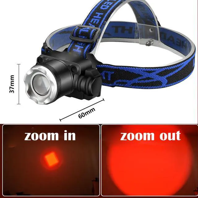 Alt view image 7 of 7 - Redlight LED Headlamp for Bee Flashlight, 3-Mode Zoomable LED Head lamp flshlight for Bee