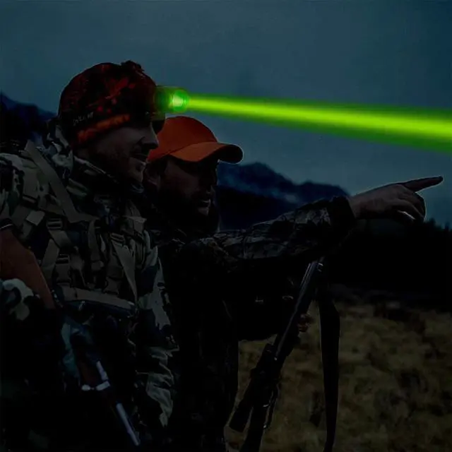 Alt view image 5 of 7 - LED Headlamp Rechargeable GreenLight, 1800 Lumens Zoomable Hunting LED head lamp flshlight for Hunting Hiking Camping Fishing Hog Coyote Varmint Hunting