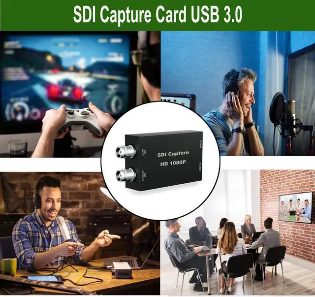 Alt view image 2 of 6 - SDI Capture Card, 1080P SDI to USB 3.0 with SDI Loopout Video Capture Card, SDI to USB Adapter Capture Cardfor Game Streaming Video Recording for Windows, Linux, OS