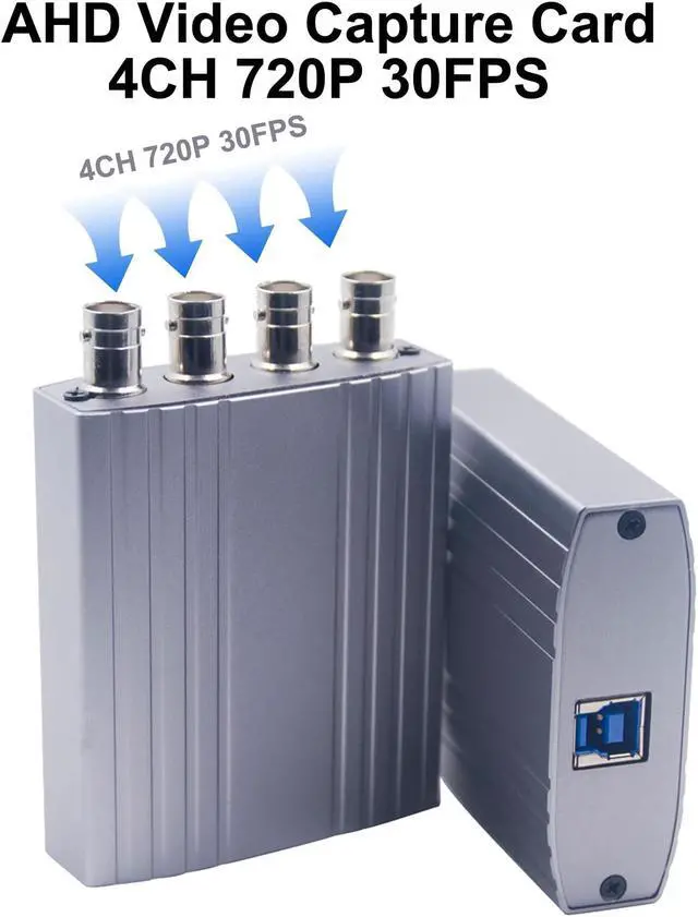 Alt view image 4 of 7 - AHD Video Capture Card for 4CH, 720P 30FPS Recording USB Output AHD Input Video Recording,Easy Operation, No Driver Needed, Live Streaming