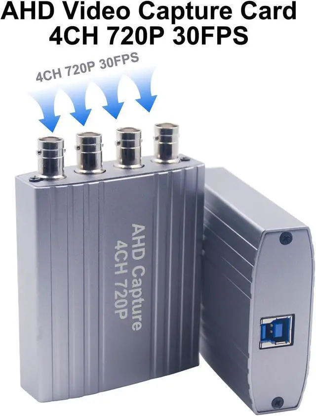 Alt view image 3 of 7 - AHD Video Capture Card for 4CH, 720P 30FPS Recording USB Output AHD Input Video Recording