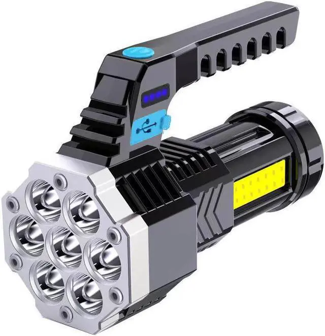 Main image of High Power 7 LED Flashlight Portable 4 USB Modes Rechargeable Waterproof Handheld Torch COB Light for Outdoor Camping