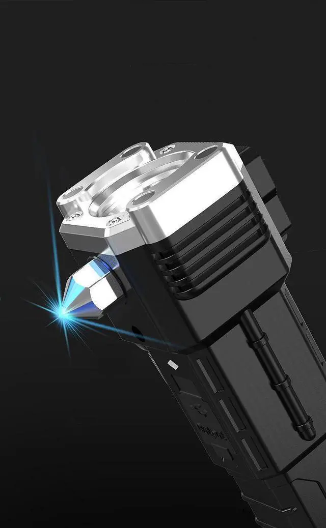 Alt view image 6 of 7 - Multi-Function Car Safety Hammer Flashlight, Emergency Escape Tool with Window Breaker Seatbelt Cutter, LED High Lumens Rechargeable Solar Powered Emergency Rescue Tool Flashlight for Outdoor