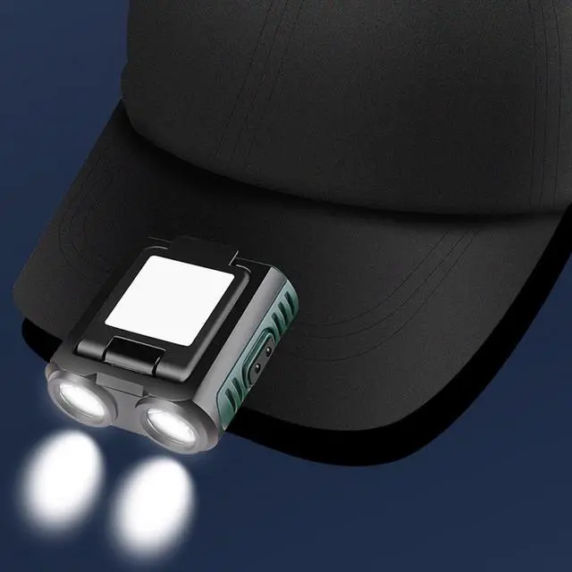 Alt view image 5 of 7 - LED Small Flashlight, 800Lumens Clip on Cap Light Light, Portable USB Rechargeable Pocket Lights with 5 Modes Compact Baseball Cap Lights Indoor and Outdoor for Walking,Searching and Hiking Visit the
