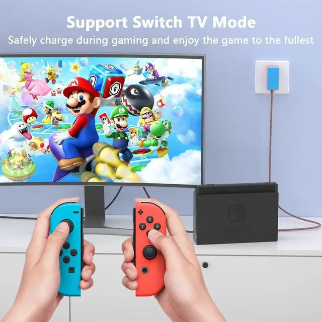 Alt view image 2 of 6 - Charger for Nintendo Switch, 45W Switch AC Power Adapter, 15V 2.6A Fast Charging with 5FT Powerful Cable Compatible with Switch Lite/Switch OLED/Steam Deck/PlayStation Portal