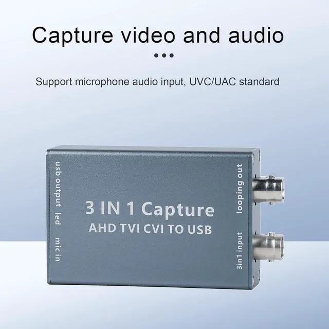 Alt view image 5 of 7 - AHD Video Capture,AHD/TVI/CVI to USB 2.0 1080P Capture Device,Compatible with OBS,POTPLAYER,AMCAP,VLC for Streaming Video Recording for Windows, Linux,OS