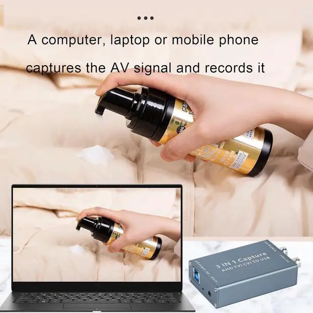 Alt view image 6 of 7 - AHD Video Capture,AHD/TVI/CVI to USB 2.0 1080P Capture Device,Compatible with OBS,POTPLAYER,AMCAP,VLC for Streaming Video Recording for Windows, Linux,OS