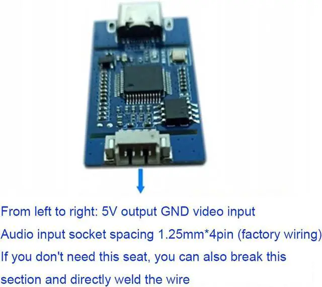 Alt view image 2 of 6 - CVBS to Type-C Capture Analog AV-to-Type-C Camera Module CVBS to Type-C Module UVC Free Drive Compatible with Windows/Linux/Android/MAC