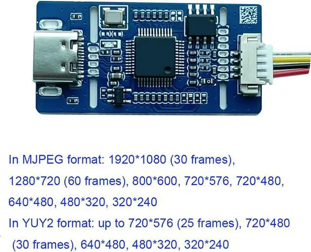 Alt view image 3 of 6 - CVBS to Type-C Capture Analog AV-to-Type-C Camera Module CVBS to Type-C Module UVC Free Drive Compatible with Windows/Linux/Android/MAC