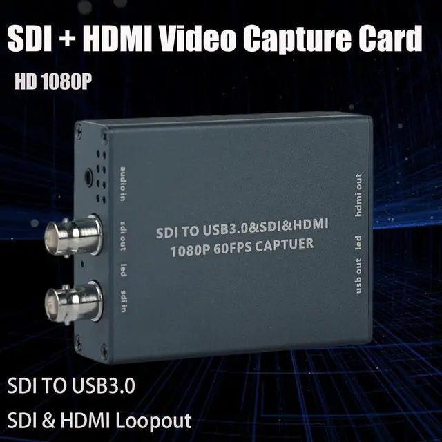 Alt view image 3 of 7 - GRACETOP HDMI SDI Dual Output Capture Card,SDI to USB3.0 Video Capture,HDMI to USB 3.0 HD 1080P Live Streaming Video Grabber Converter,Support Microphone Audio and Mixing Audio Input