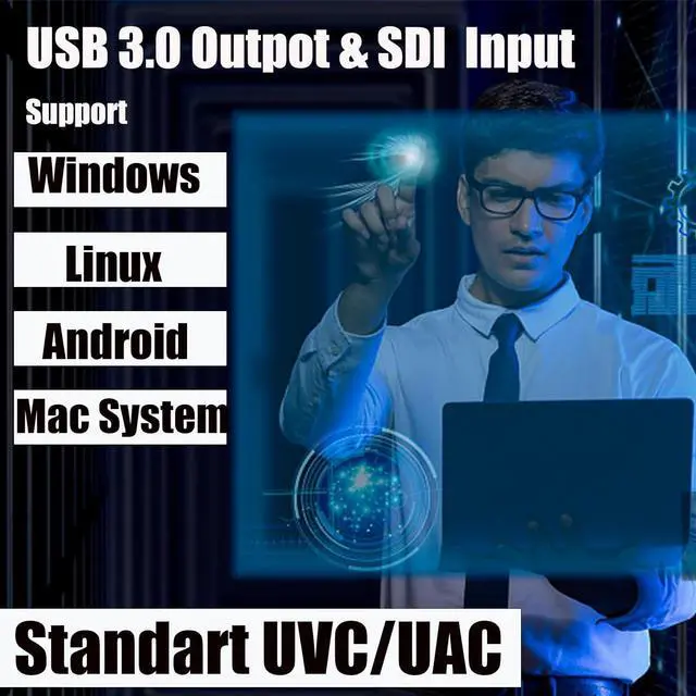Alt view image 4 of 7 - GRACETOP HDMI SDI Dual Output Capture Card,SDI to USB3.0 Video Capture,HDMI to USB 3.0 HD 1080P Live Streaming Video Grabber Converter,Support Microphone Audio and Mixing Audio Input