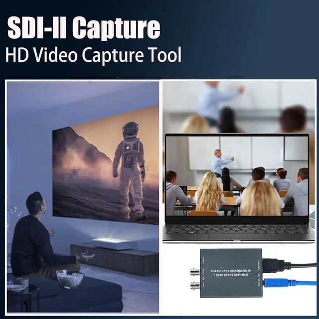 Alt view image 6 of 7 - GRACETOP HDMI SDI Dual Output Capture Card,SDI to USB3.0 Video Capture,HDMI to USB 3.0 HD 1080P Live Streaming Video Grabber Converter,Support Microphone Audio and Mixing Audio Input