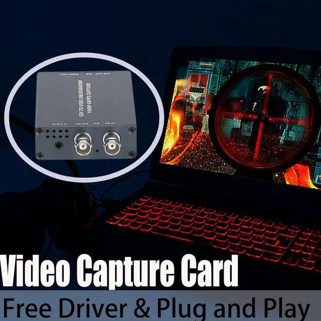 Alt view image 2 of 7 - GRACETOP HDMI SDI Dual Output Capture Card,SDI to USB3.0 Video Capture,HDMI to USB 3.0 HD 1080P Live Streaming Video Grabber Converter,Support Microphone Audio and Mixing Audio Input