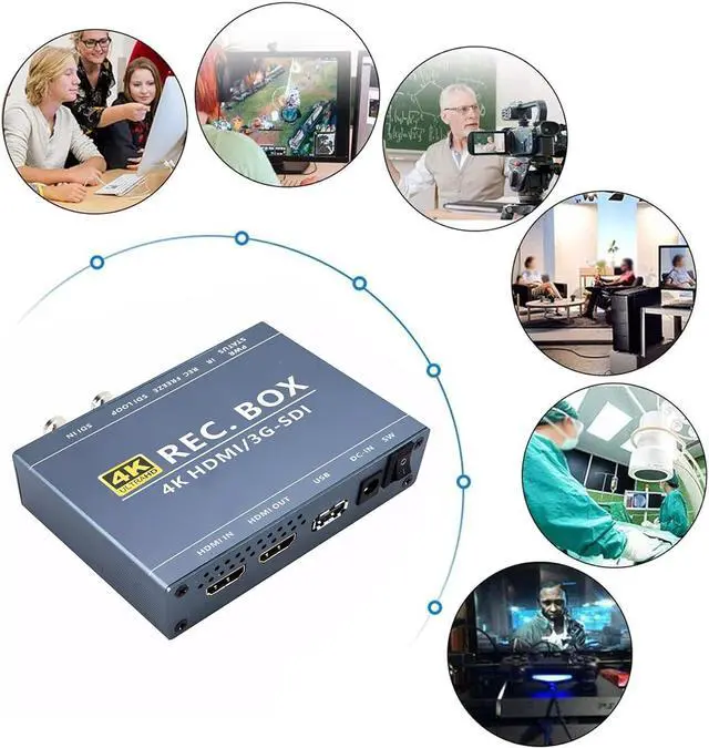 Alt view image 3 of 7 - GRACETOP Mini DVR SDI TVI HDMI Recorder with SDI-Loop, SDI to HDMI Converter, 4K HD Video Capture Box for SDI Camera MP4 Digital Recorder Support 1TB U Disk 4K30 1080P60 IR Remote