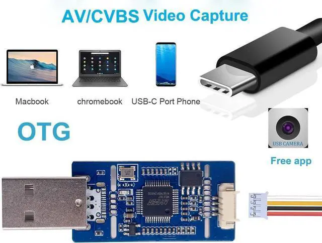 Alt view image 4 of 7 - GRACETOP VHS to Digital Converter, AV/CVBS Capture Card with OTG, 1080P30 720P60 AV to USB Video Capture Card for VHS, VCR, DVR, DVD, Hi8, Mini DV, Camcorder, Cassette Tape, Gaming Consoles (USB-C)