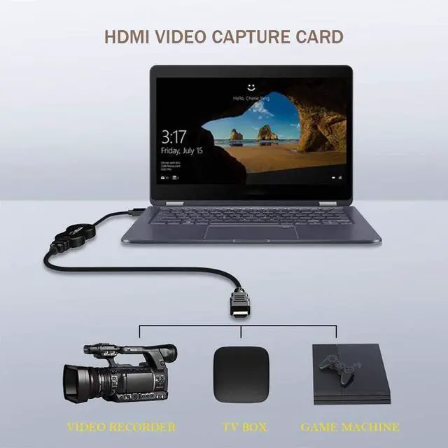 Alt view image 5 of 7 - GRACETOP Audio Video Capture Cards, 1080p HDMI Capture Card for Gaming, Streaming Compatible with Nintendo Switch, PS3/4, Xbox One, Twitch, YouTube