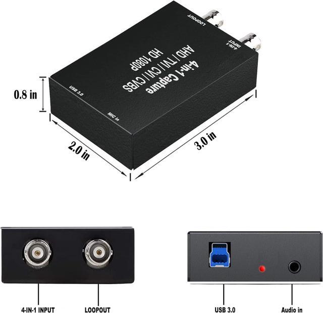 Alt view image 6 of 7 - GRACETOP AHD Capture Card with Loopout, 1080P AHD/TVI/CVI/CVBS/AV/RCA to USB 3.0 Video Capture Card, BNC to USB Capture Card for Streaming Game Streaming Video Recording for Windows, Linux, OS