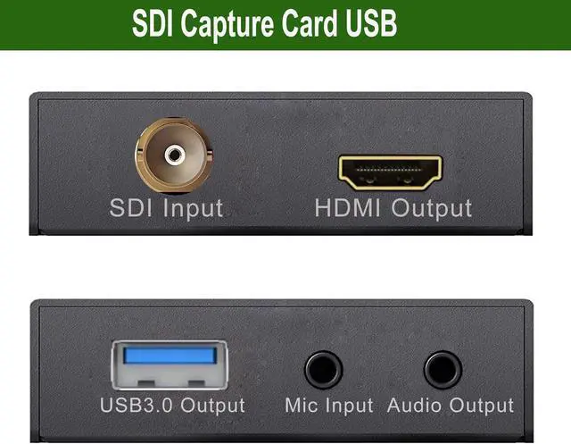 Alt view image 4 of 7 - GRACETOP SDI Capture Card, 1080P SDI to USB 3.0 Video Capture Card, SDI to HDMI Adapter Capture Card for Streaming Game Streaming Video Recording for Windows, Linux, MAC OS
