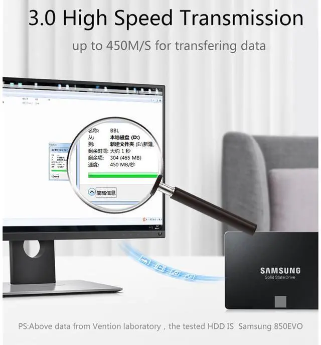 Alt view image 3 of 7 - Vention SATA Cable III,[3-Pack] 3.0 to Hard Disk SATA Cable III 6Gbps 90 Degree Right Angle with Locking Latch 20 Inch for SATA HDD, SSD, CD Driver, CD Writer-Red