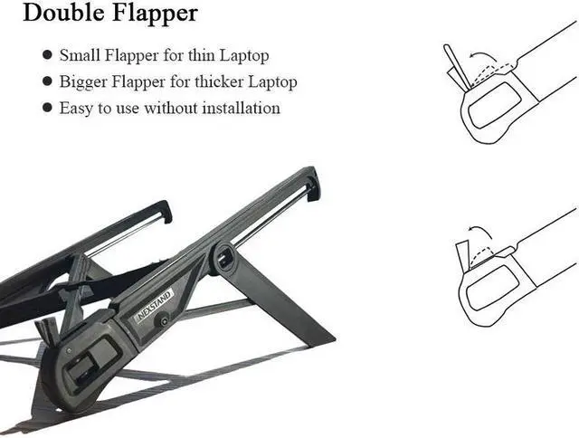 Alt view image 5 of 7 - NEXSTAND K7 Laptop Stand Folding Portable Laptop Lapdesks, Office Lapdesks, Ergonomic Notebook Stand