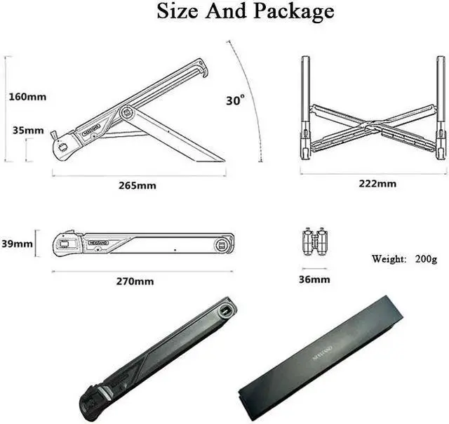 Alt view image 4 of 7 - NEXSTAND K7 Laptop Stand Folding Portable Laptop Lapdesks, Office Lapdesks, Ergonomic Notebook Stand