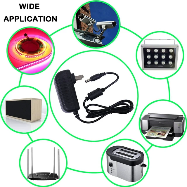 Alt view image 6 of 6 - AUTENS 12V Power Supply, 2A 24W Wall Mounted Adapter For Security Camera, LED Strip and other Supplies, 110V to 12V Switching Power Supply