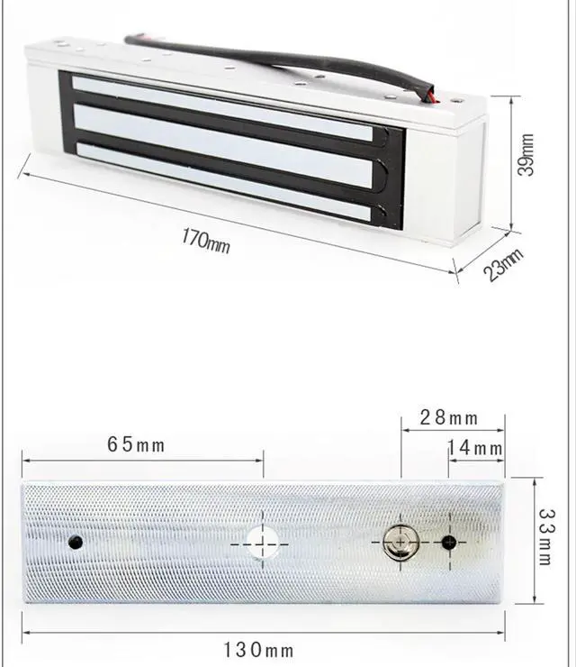Alt view image 5 of 6 - AUTENS Electric Magnetic Electromagnetic Door Lock 12V 180KG 350lbs Holding Force Fail-Safe NC Mode for Door Entry Access Control Home Security System