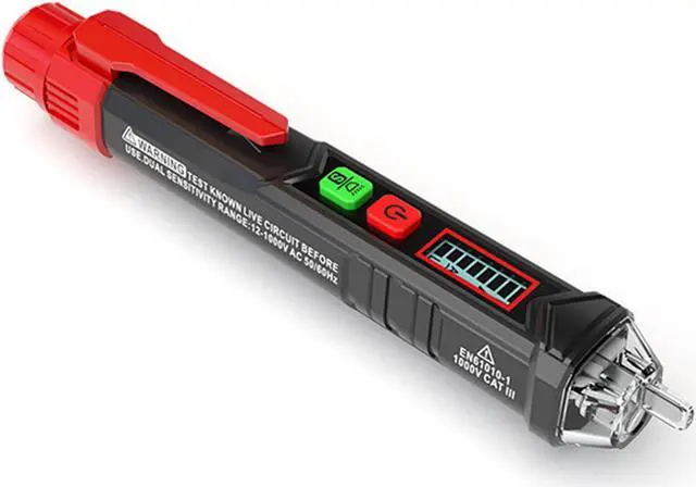 Main image of AUTENS Voltage Tester, Dual Non Contact AC Voltage Detector for Range 12V-1000V/48V-1000V, Circuit Testers Auto Power-Off with Buzzer Alarm and LED Alarmed, Test Pencil with Flashlight