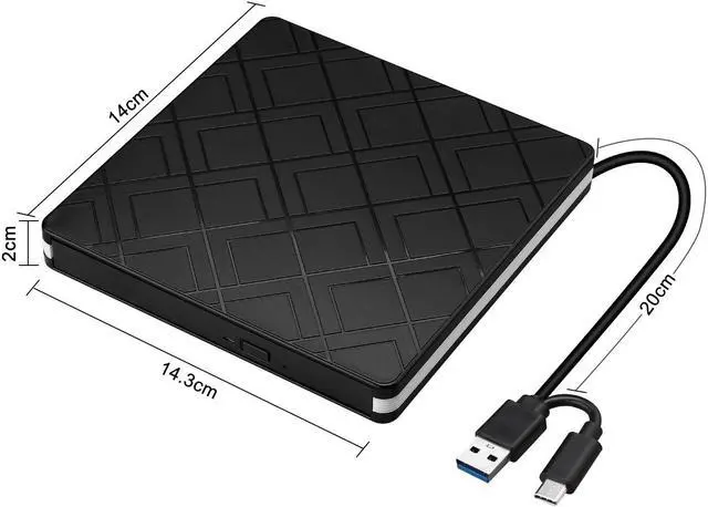 Alt view image 6 of 7 - AUTENS External CD Drive CD-RW DVD-R Combo Burner USB 3.0 Type-C CD DVD Portable External USB Portable For PC Laptop Computer Mac Windows 11/10/8/7