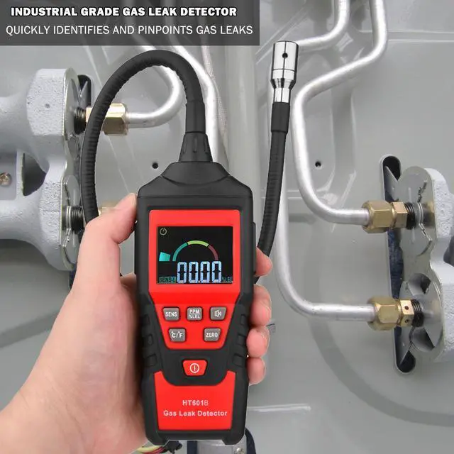 Alt view image 3 of 7 - Gas Leak Detector Portable Combustible Gas Detector Handheld Gas Analyzer Flammable Natural Gas Acetone Propane Benzene Ethanol Gasoline Methane Tester 9999 PPM 20% LEL with LCD Color Display