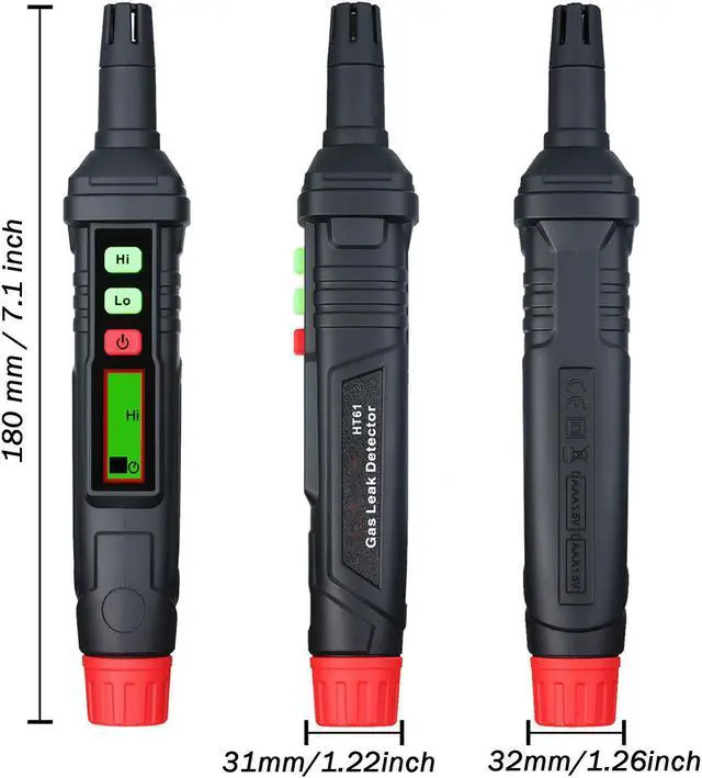 Alt view image 7 of 7 - Gas Leak Detector, Portable Handheld Natural Gas Analyzer PPM Meter High Low Sensitivity Adjustable with LCD Display Locates Combustible Gas Like LPG, LNG, Methane & Butane Gases, Carbon Monoxide