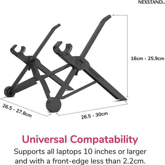 Alt view image 5 of 7 - NEXSTAND Travel Laptop Stand Foldable and Adjustable Notebook Holder 8 Height Options Fit for PC MacBook Computer and Most laptops