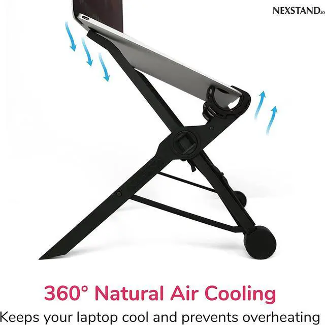 Alt view image 7 of 7 - NEXSTAND Travel Laptop Stand Foldable and Adjustable Notebook Holder 8 Height Options Fit for PC MacBook Computer and Most laptops