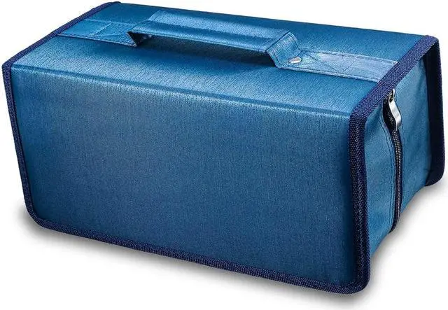 Main image of Intendvision 160 Capacity CD DVD Case, Protective CD DVD Box Holder Portable Zipper Disc Storage Organizer Bag for Car Home Office Travel (Blue)