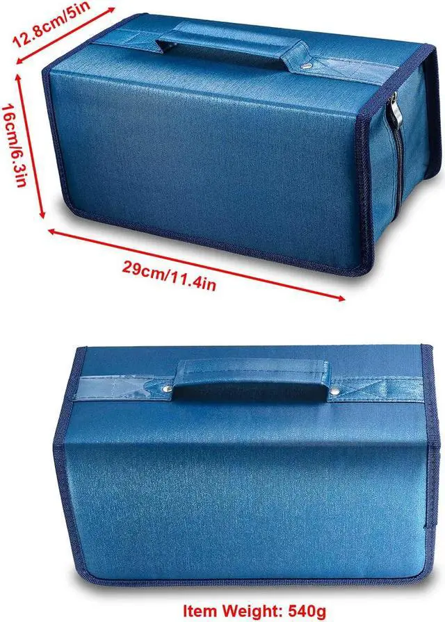 Alt view image 4 of 7 - Intendvision 160 Capacity CD DVD Case, Protective CD DVD Box Holder Portable Zipper Disc Storage Organizer Bag for Car Home Office Travel (Blue)