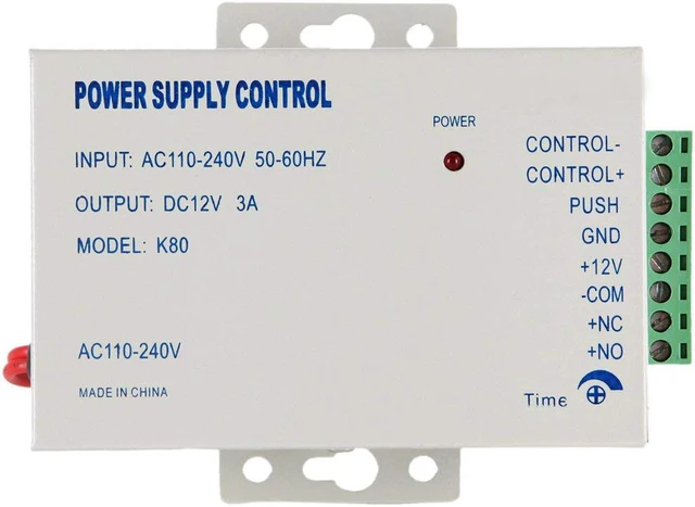 Main image of AUTENS Power Supply Controller AC 110-240V to DC 12V for Door Access Control System & Video Intercom Entry - Electromagnet Door Lock, Doorbell Camera, Electronic Door Latches, Strike Bolt Lock