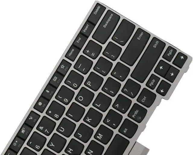 Alt view image 4 of 4 - AUTENS Replacement US Keyboard for Lenovo ThinkPad E480 E485 L480 T480s Laptop Silver Frame (No Backlight)